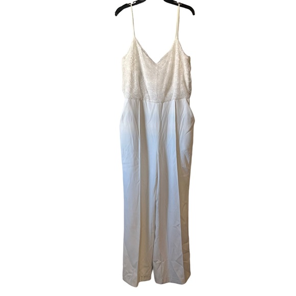 Amsale White Beaded Jumpsuit - Picture 2 of 12